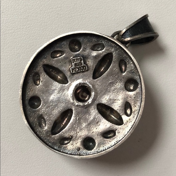 Real Sterling Silver Mexico Pendant Heavy 27grams! - Picture 4 of 6